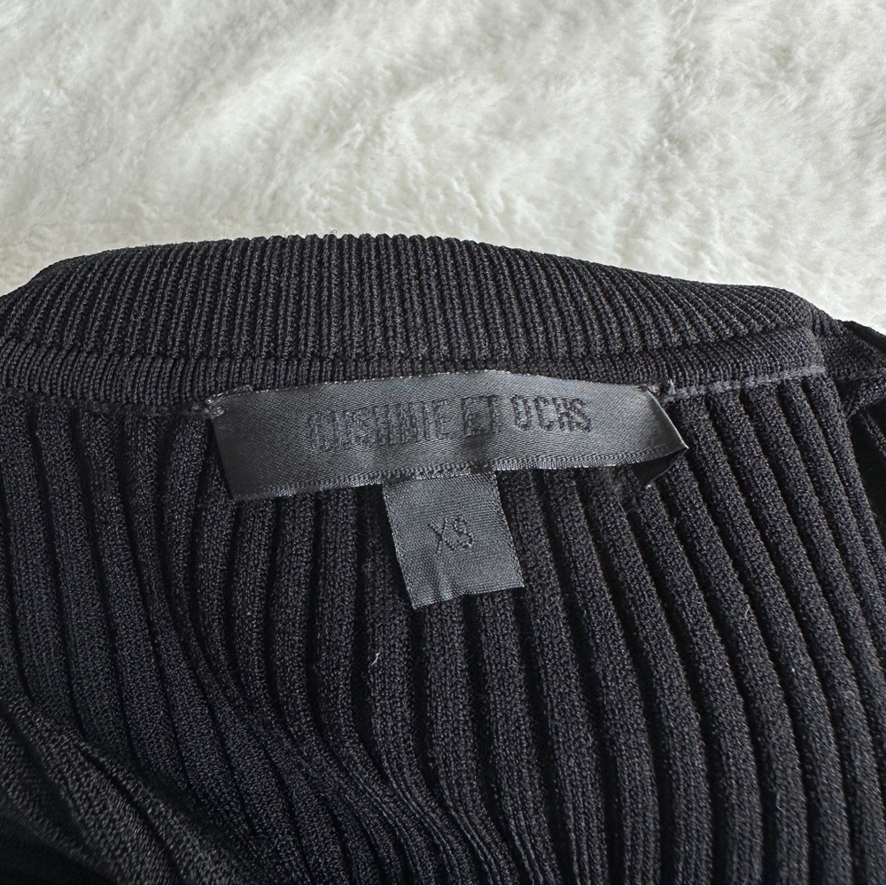Cushnie Et Ochs Tie Waist Cropped Black Turtleneck Wrap Sweater XS - Picture 9 of 11
